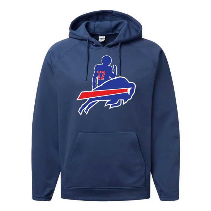 Buffalo Football 17 Perfect For Buffalo Fans Performance Fleece Hoodie