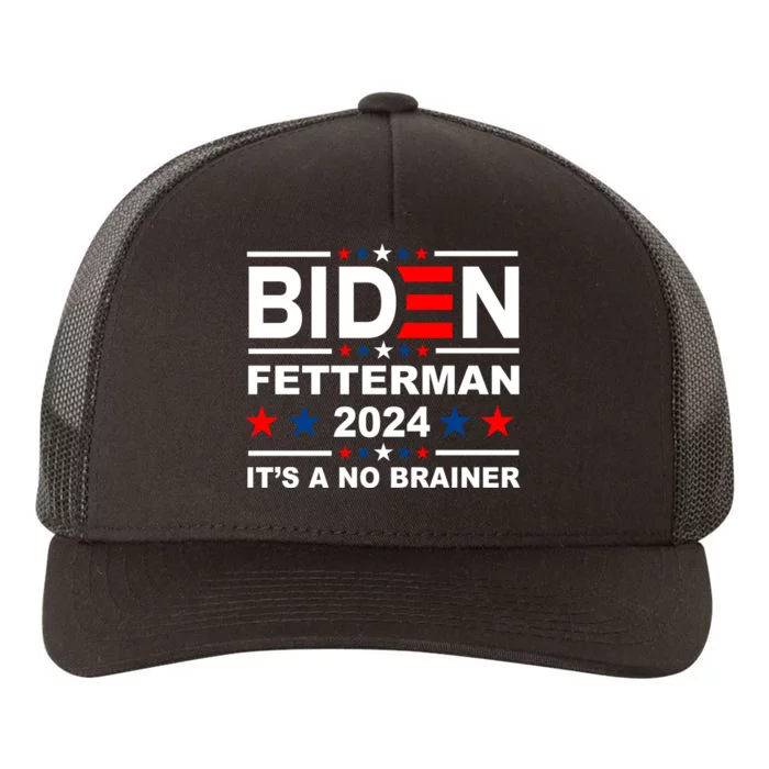 Biden Fetterman 2024 It's A No Brainer Yupoong Adult 5-Panel Trucker Hat