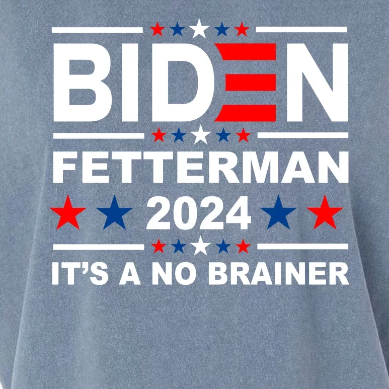 Biden Fetterman 2024 It's A No Brainer Garment-Dyed Women's Muscle Tee