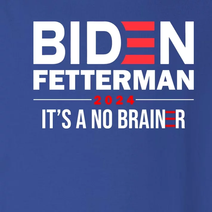 Biden Fetterman 2024 It's A No Brainer 24 Election USA Toddler Long Sleeve Shirt