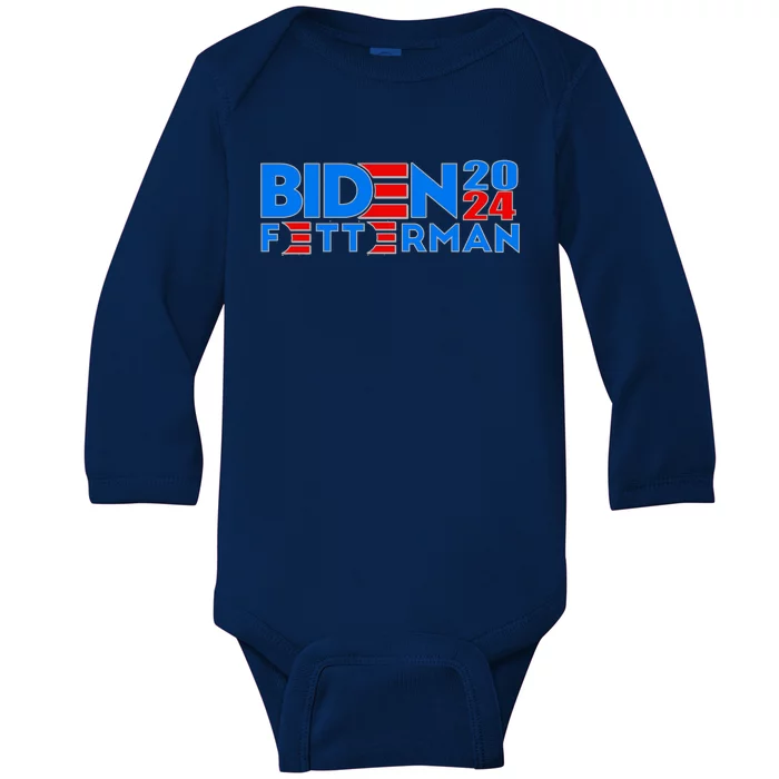 Biden Fetterman 2024 Baby Long Sleeve Bodysuit