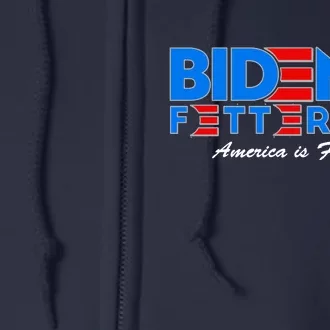 Biden Fetterman 2024 America Is Fucked Funny Full Zip Hoodie