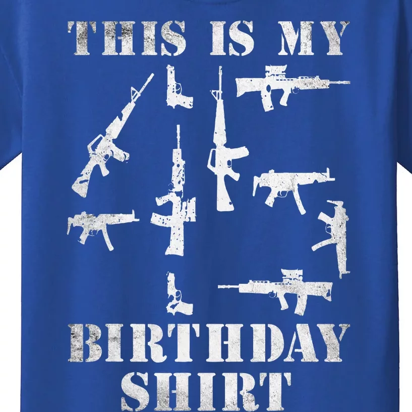 Birthday For 45 Years Old Guns And Weapons Owner Kids T-Shirt