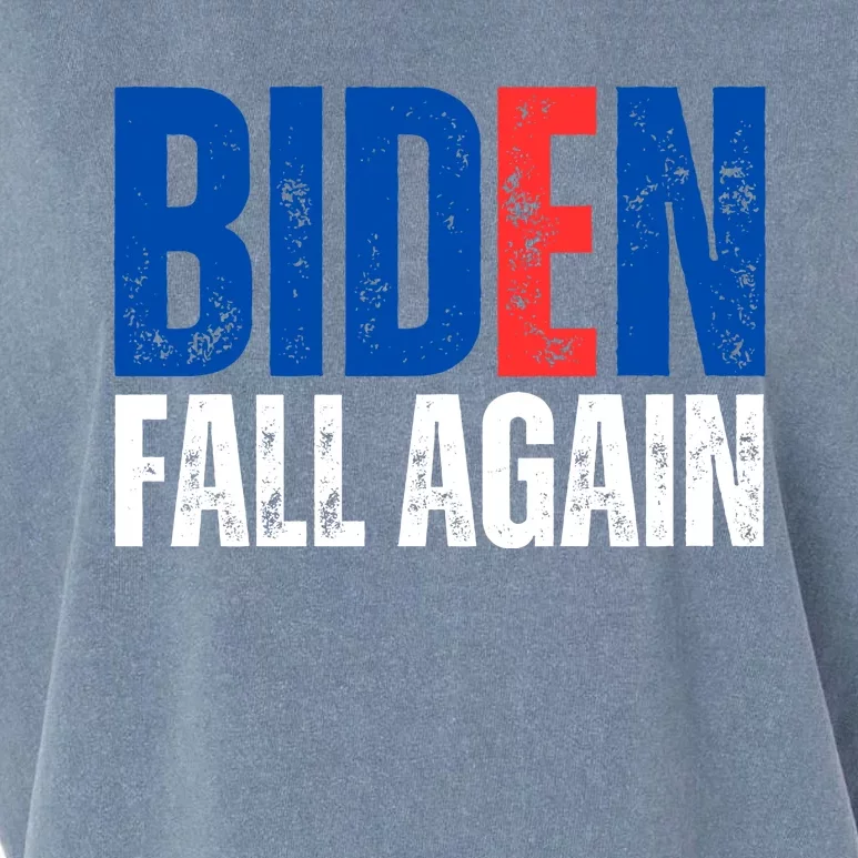 Biden Fall Again Funny Joe Biden Garment-Dyed Women's Muscle Tee