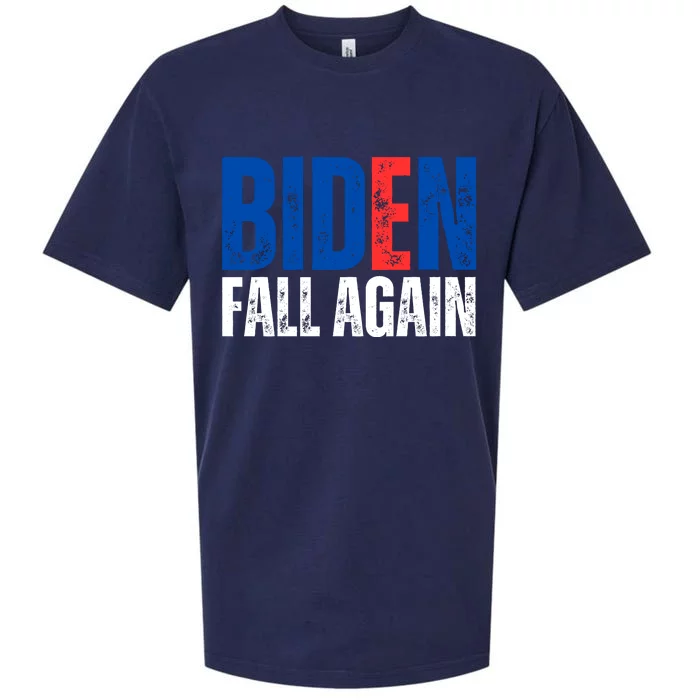 Biden Fall Again Funny Joe Biden Sueded Cloud Jersey T-Shirt