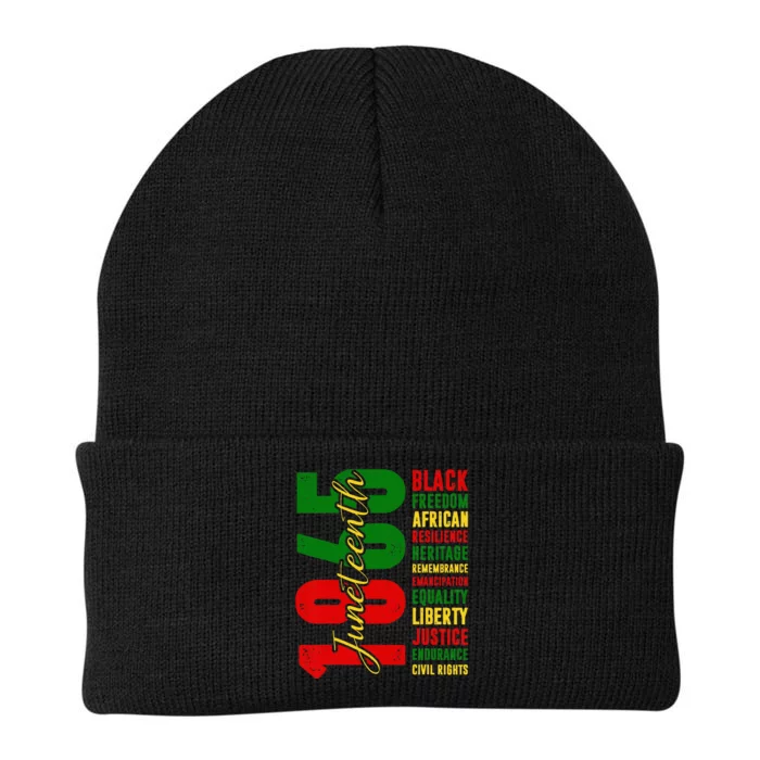 Black Freedom African Resilience Remembrance Juneteenth 1865 Knit Cap Winter Beanie