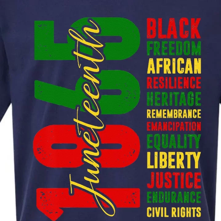 Black Freedom African Resilience Remembrance Juneteenth 1865 Sueded Cloud Jersey T-Shirt