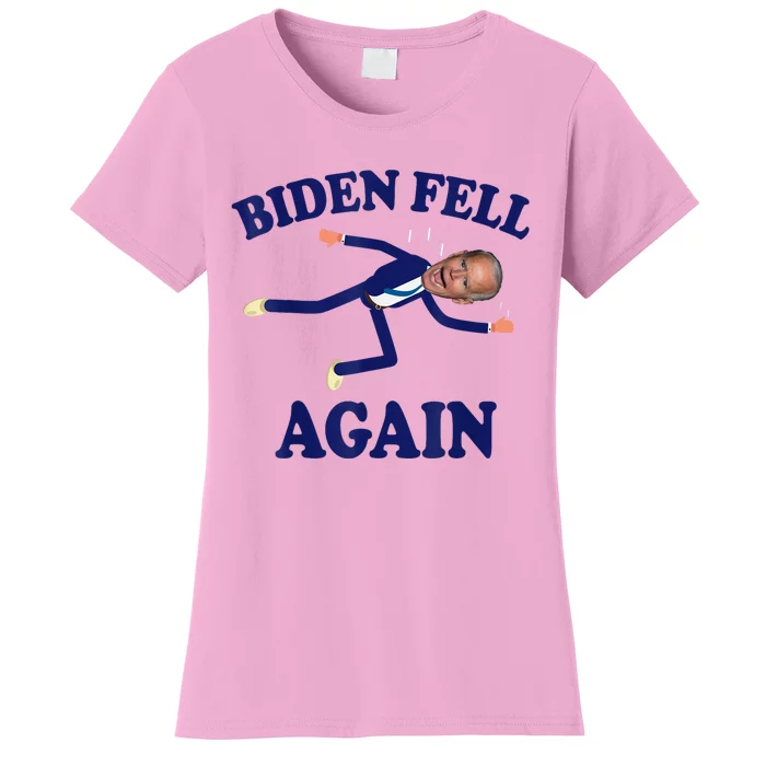 Biden Fell Again Funny Joe Biden Women's T-Shirt