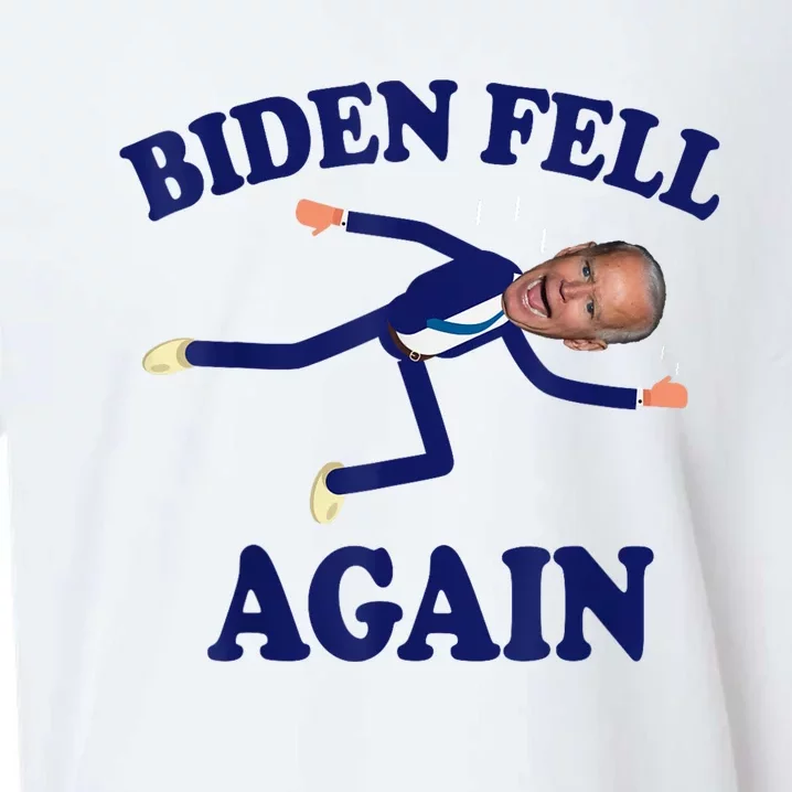 Biden Fell Again Funny Joe Biden Sueded Cloud Jersey T-Shirt