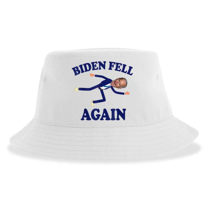 Biden Fell Again Funny Joe Biden Sustainable Bucket Hat