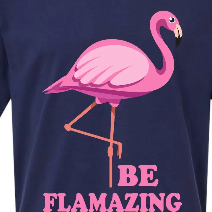 Be Flamazing Amazing Flamingo Design For Wo And Girl Sueded Cloud Jersey T-Shirt