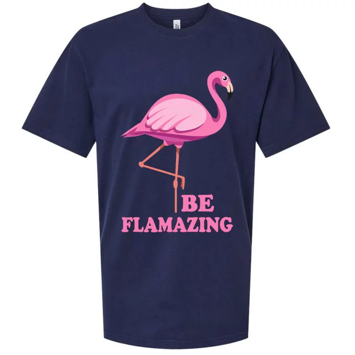 Be Flamazing Amazing Flamingo Design For Wo And Girl Sueded Cloud Jersey T-Shirt