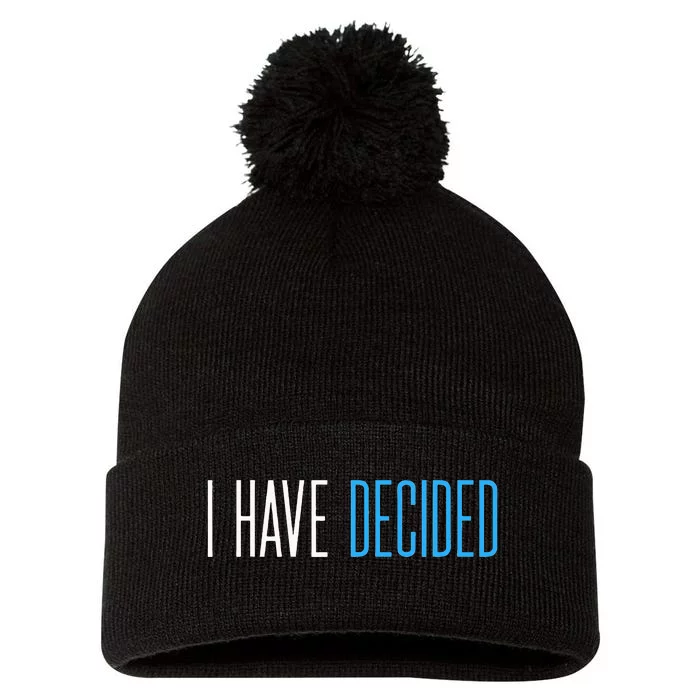 Baptism For Adults Women Men I Have Decided Pom Pom 12in Knit Beanie