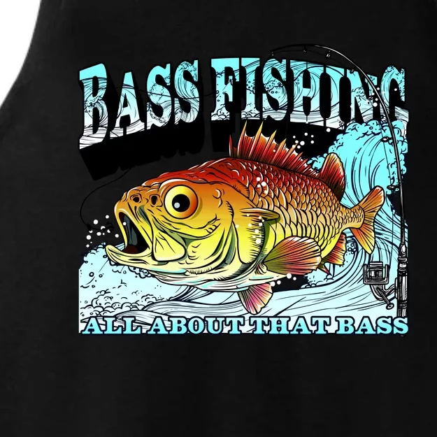 Bass Fishing All About That Bass Ladies Tri-Blend Wicking Tank