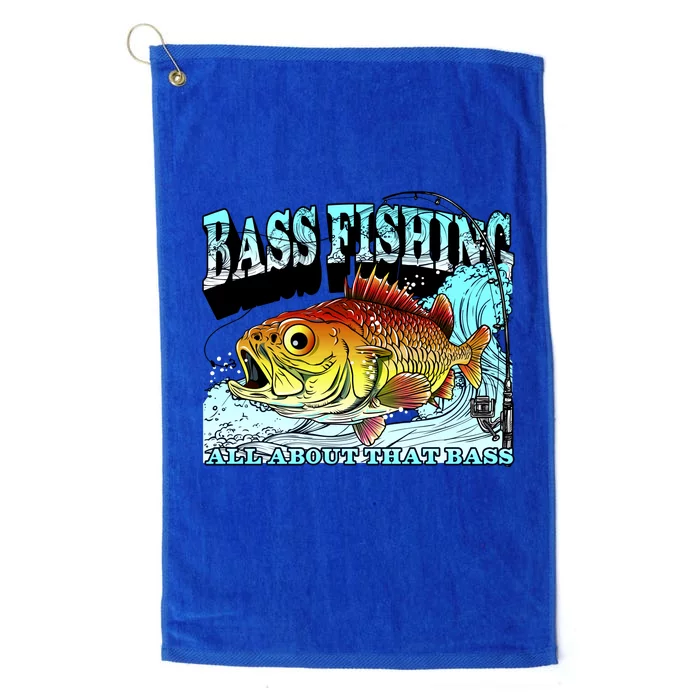 Bass Fishing All About That Bass Platinum Collection Golf Towel