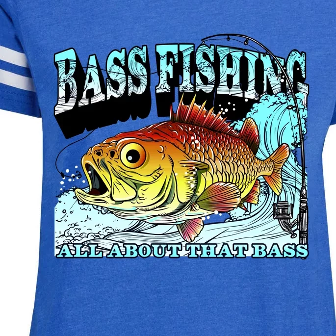 Bass Fishing All About That Bass Enza Ladies Jersey Football T-Shirt