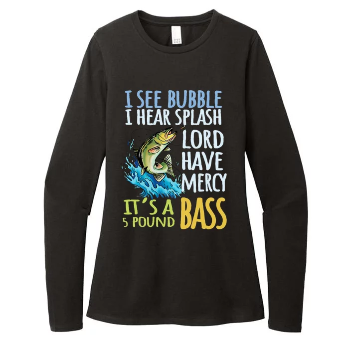 Bass Fishing Angling Sport Black Bass Fish Womens CVC Long Sleeve Shirt