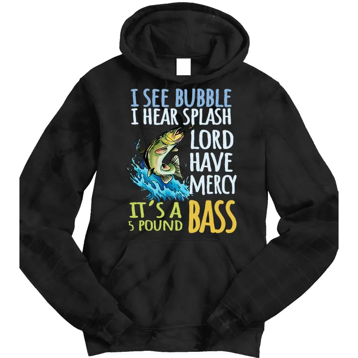 Bass Fishing Angling Sport Black Bass Fish Tie Dye Hoodie