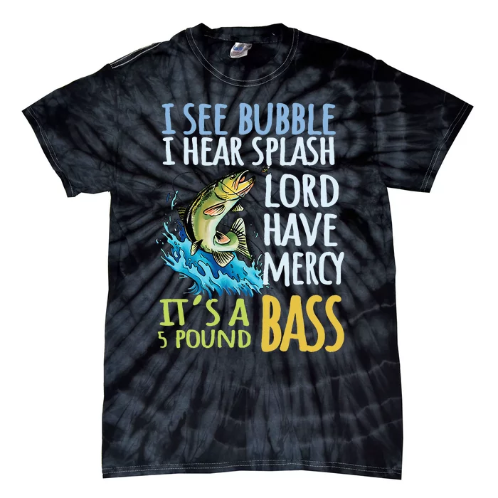 Bass Fishing Angling Sport Black Bass Fish Tie-Dye T-Shirt