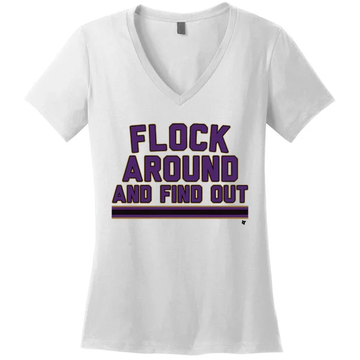 Baltimore Flock Around And Find Out Women's V-Neck T-Shirt