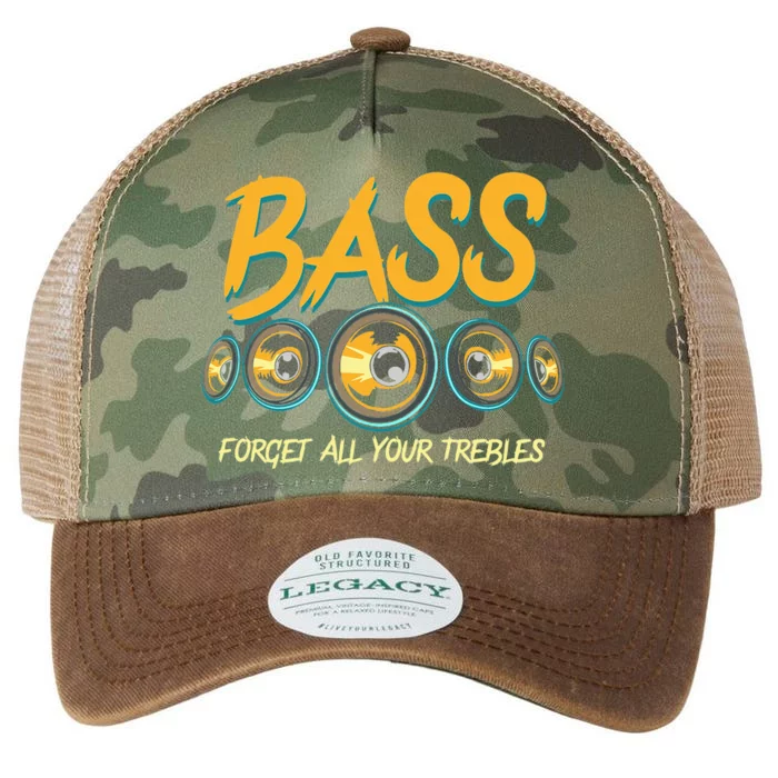 Bass Forget All Your Trebles Car Stereo Funny Car Audio Legacy Tie Dye Trucker Hat