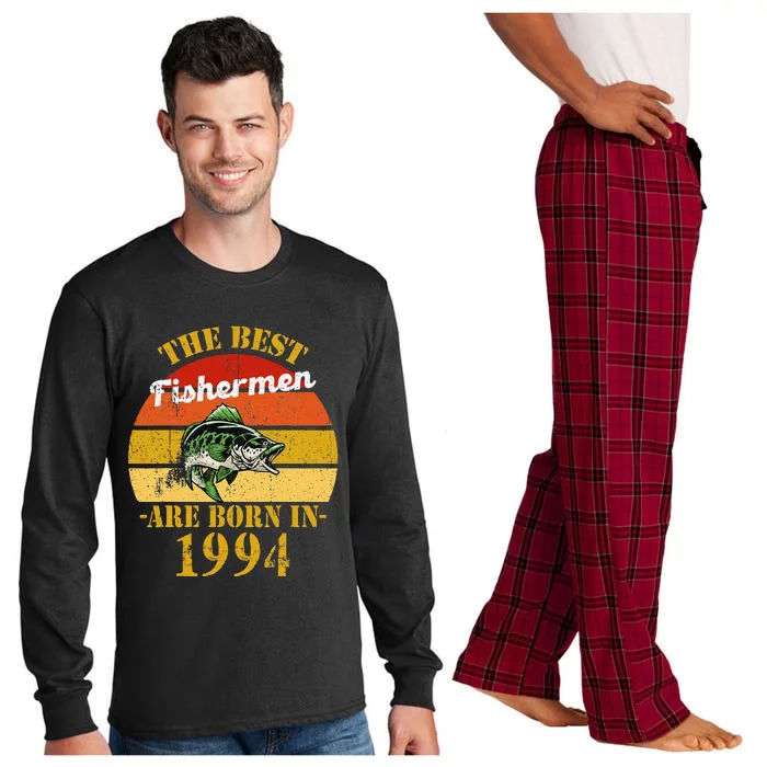 Best Fisherman Are Born In 1994 27 Birthday Fishing Long Sleeve Pajama Set