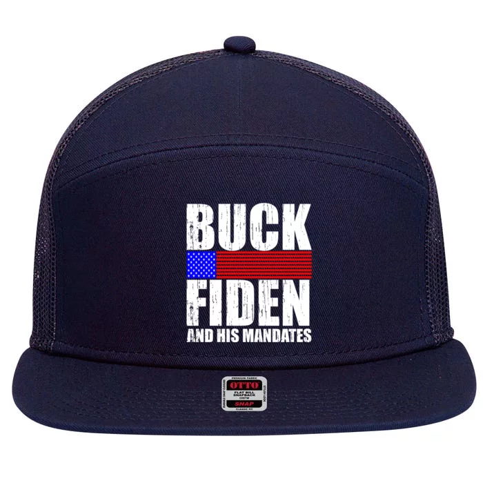 Buck Fiden And His Mandates 7 Panel Mesh Trucker Snapback Hat