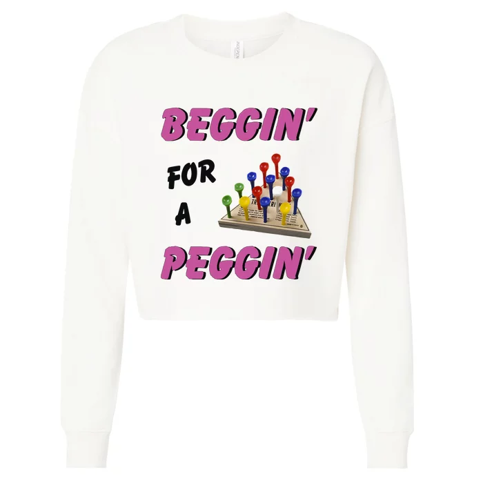 Beggin’ For A Peggin Cropped Pullover Crew