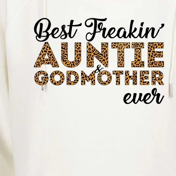 Best Freakin Auntie Godmother Ever Pattern Gift Meaningful Gift Womens Funnel Neck Pullover Hood