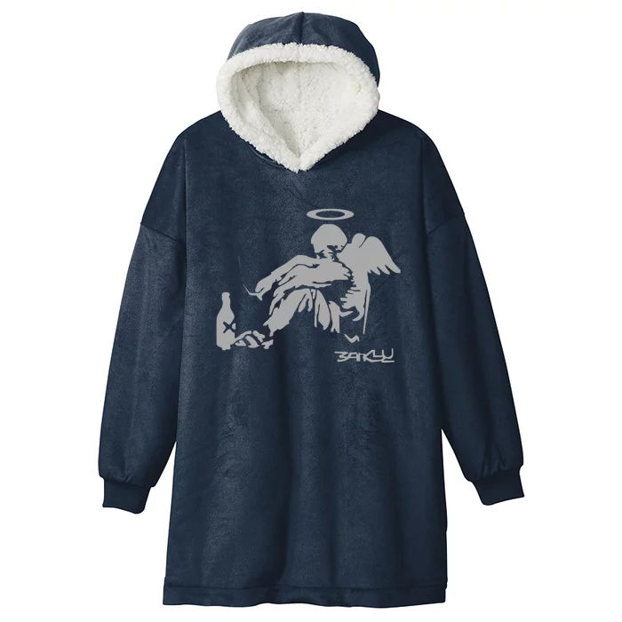 Banksy Fallen Angel Hooded Wearable Blanket