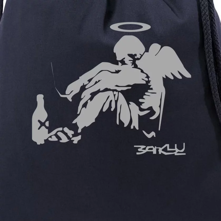 Banksy Fallen Angel Drawstring Bag