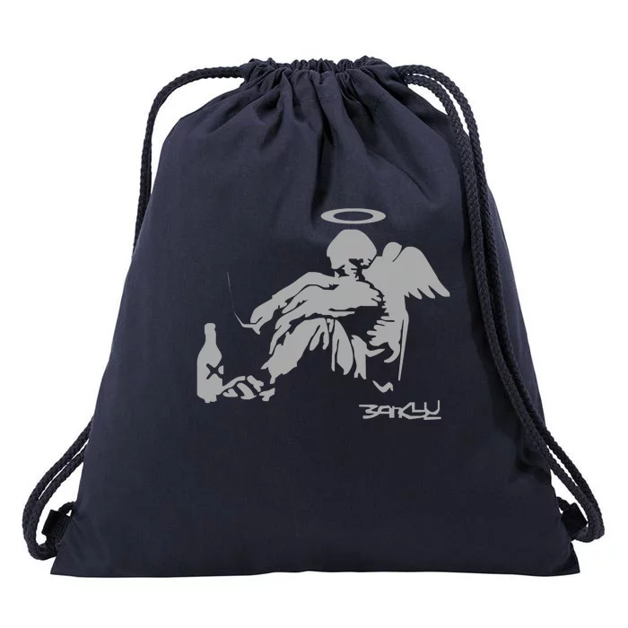 Banksy Fallen Angel Drawstring Bag