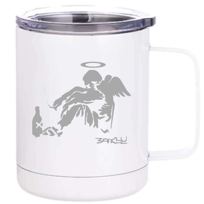 Banksy Fallen Angel Front & Back 12oz Stainless Steel Tumbler Cup