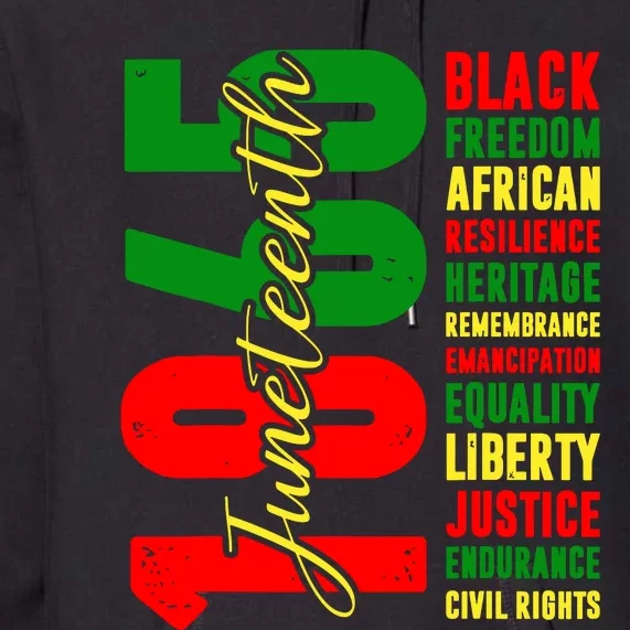 Black Freedom African Resilience Remembrance Juneteenth 1865 Premium Hoodie