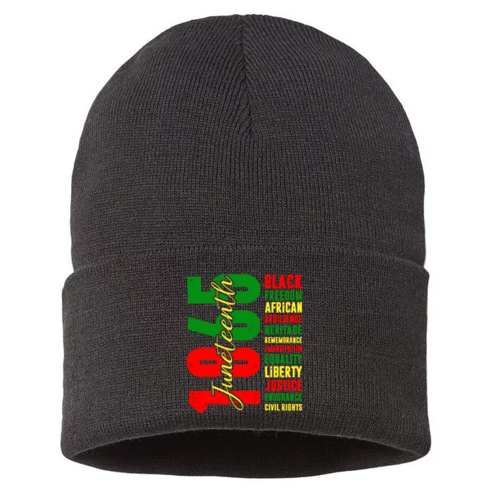 Black Freedom African Resilience Remembrance Juneteenth 1865 Sustainable Knit Beanie