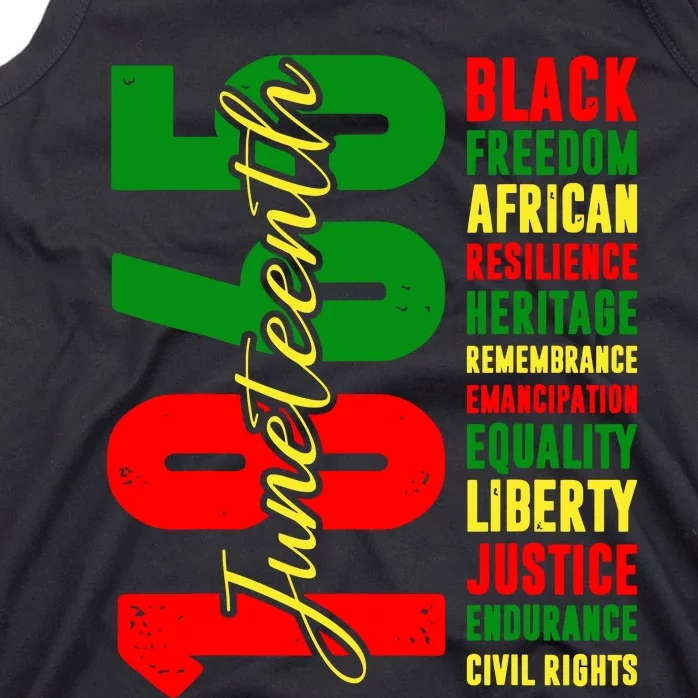 Black Freedom African Resilience Remembrance Juneteenth 1865 Tank Top