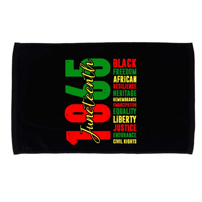 Black Freedom African Resilience Remembrance Juneteenth 1865 Microfiber Hand Towel