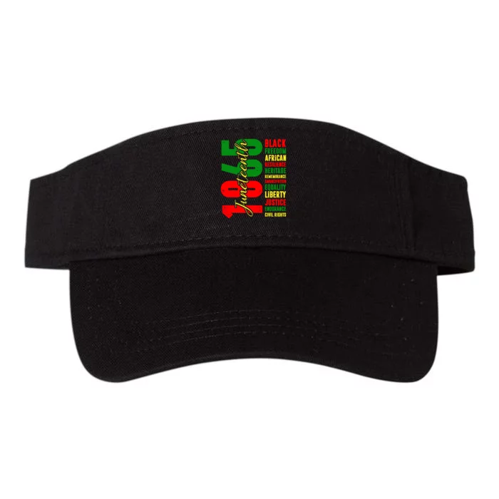 Black Freedom African Resilience Remembrance Juneteenth 1865 Valucap Bio-Washed Visor