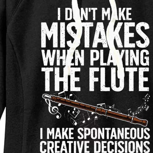 Best Flute Art For Musical Instrument Flute Player Women's Fleece Hoodie