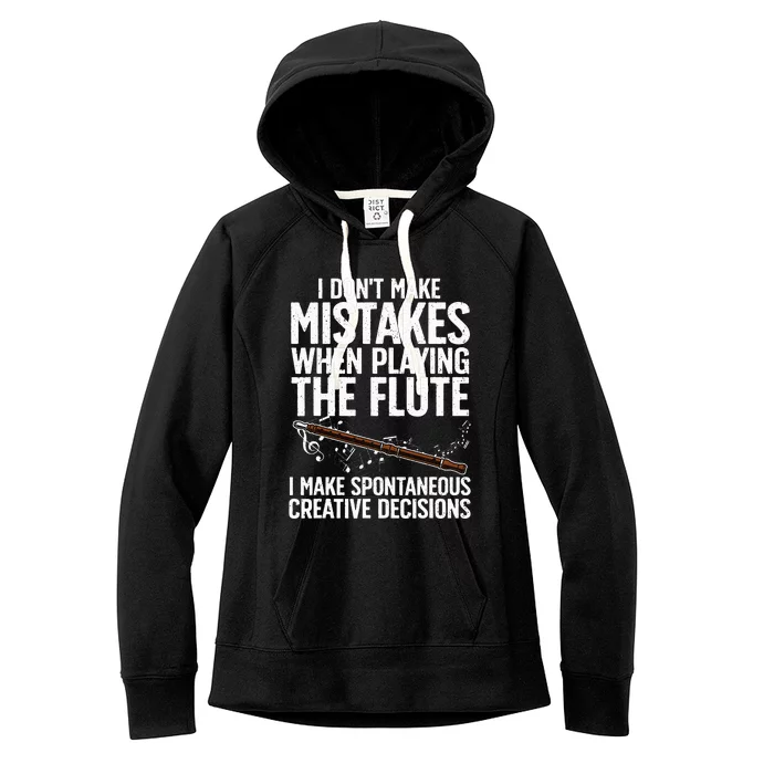 Best Flute Art For Musical Instrument Flute Player Women's Fleece Hoodie