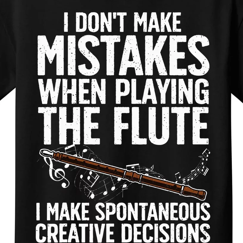 Best Flute Art For Musical Instrument Flute Player Kids T-Shirt