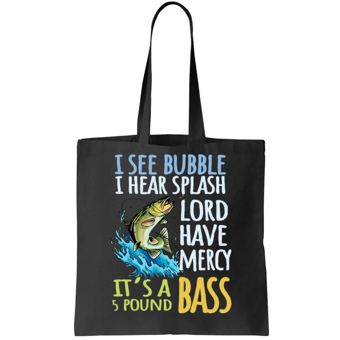 Bass Fishing Angling Sport Black Bass Fish Tote Bag