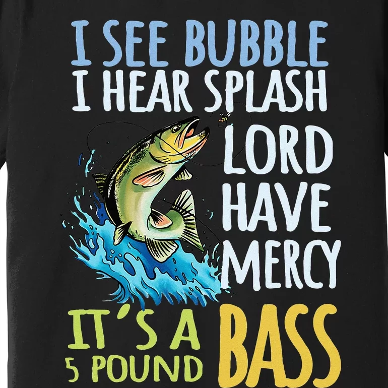 Bass Fishing Angling Sport Black Bass Fish Premium T-Shirt