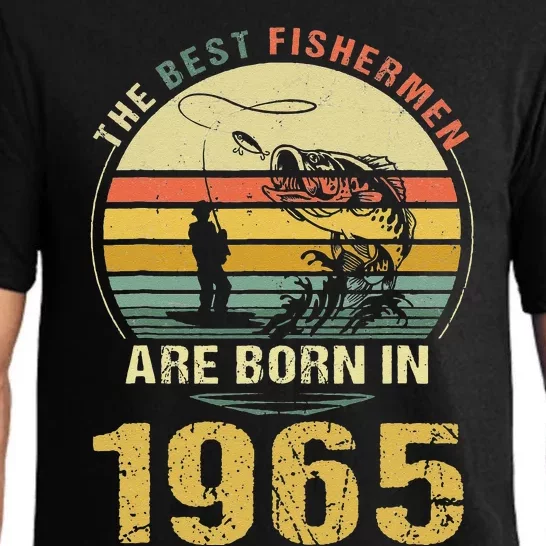 Best Fishermen Are Born In 1965 57th Birthday Fishing Gift Pajama Set