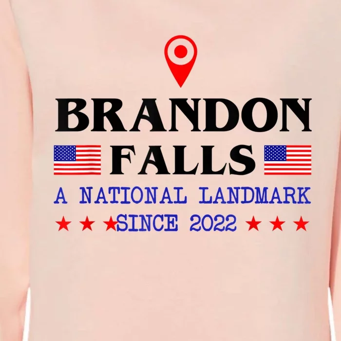 Brandon Falls A National Landmark Funny Trendy Sarcastic Womens California Wash Sweatshirt