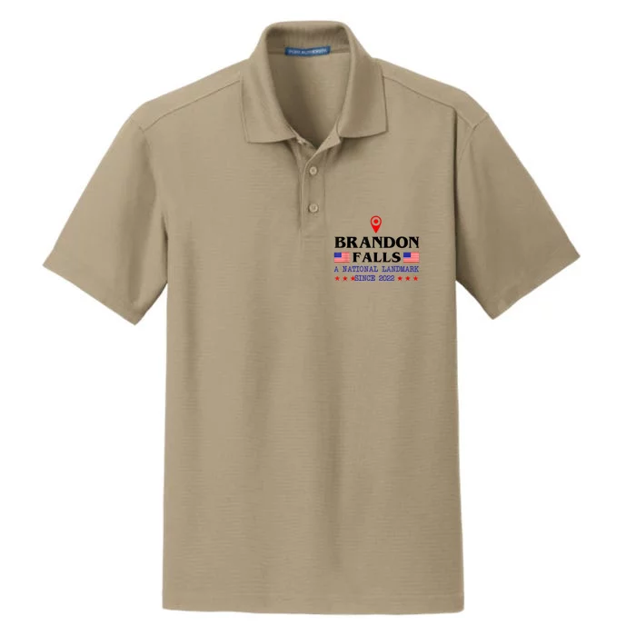 Brandon Falls A National Landmark Funny Trendy Sarcastic Dry Zone Grid Performance Polo