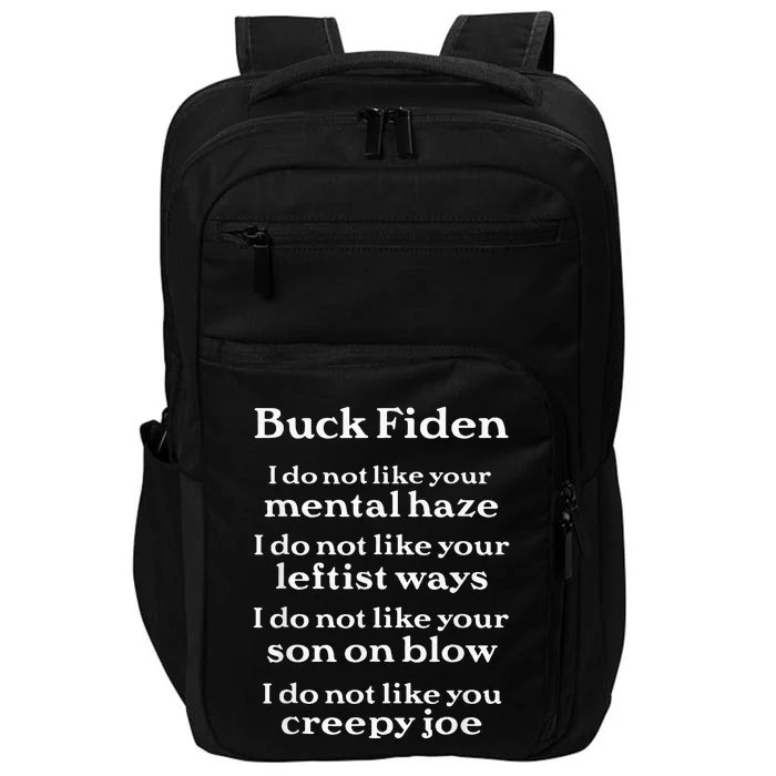 Buck Fiden Anti Biden Impact Tech Backpack