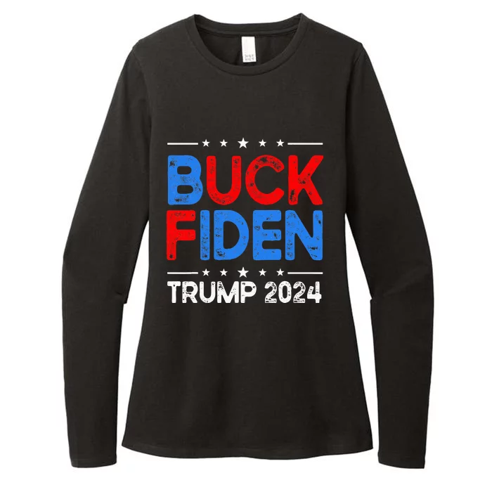 Buck Fiden Anti Biden Funny Impeach Joe Biden Womens CVC Long Sleeve Shirt