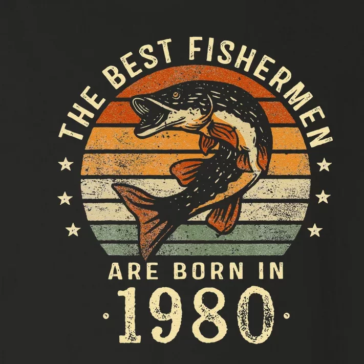 Best Fishermen Are Born In 1980 43rd Birthday Fishing Gifts Toddler Long Sleeve Shirt