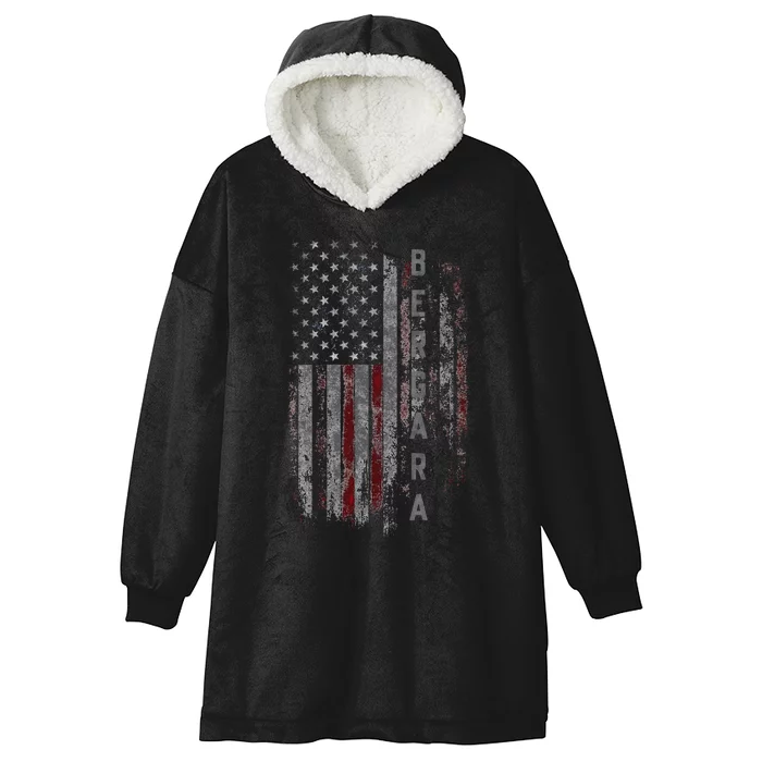 Bergara Family American Flag Hooded Wearable Blanket